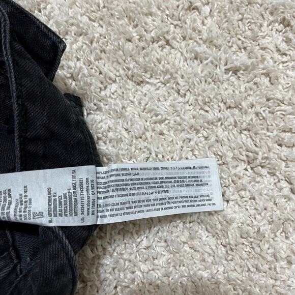 Hollister Vintage-Inspired Washed Black Distressed High Rise Denim Mini Skirt - Picture 3 of 4